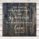 Abounding in Love Wood Sign Custom Wall Art Housewarming Gift 12x12 inch