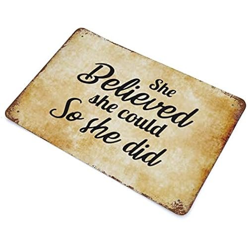 Metal Tin Sign with Saying Retro Man Cave Aluminum Tin Metal Signs for Indoor Outdoor Wall Art Home Decor Hanging Poster Housewarming Gift 8"x12"