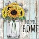 by Unbranded Forever Home Positive Canvas Posters Wall Art Sunflower Room Decorations Art Work Housewarming Gift for Cottage Room 12x12 Inch