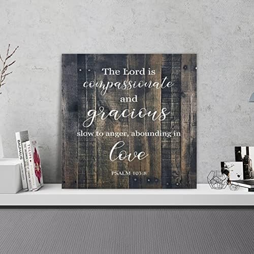 Abounding in Love Wood Sign Custom Wall Art Housewarming Gift 12x12 inch
