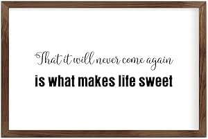 Funny Vintage Wooden Frame Sign 8x12 Inch,That It Will Never Come Again is What Makes Life Sweet Farmhouse Wooded Sign for Home Entrance Decor Ready to Hang Wall Art Holiday Sign Gifts