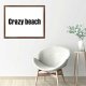 Funny Vintage Wooden Frame Sign 16x20 Inch,Crazy Beach Farmhouse Wooded Sign for Home Entrance Decor Ready to Hang Wall Art Holiday Sign Gifts