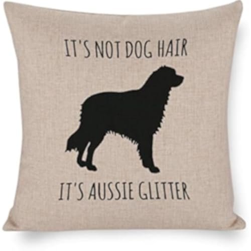 Its Not Dog Hair Its Aussie Glitter Pillow Cover,Australian Shepherd Dog,Aussie Decor,Australian Shepherd Mom,Aussie Dog Lover Gift 20"x20" Decorative Pillow Cover Case