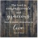 Abounding in Love Wood Sign Custom Wall Art Housewarming Gift 12x12 inch