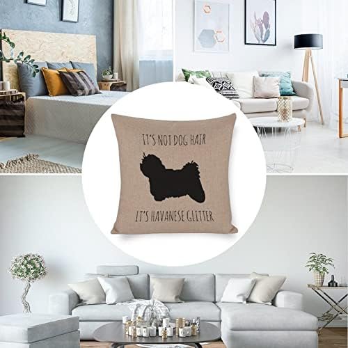 Its Not Dog Hair Its Havanese Glitter Pillow Case,Havanese Decor,Havanese Lover Gift,Havanese Mom Gift,Havanese Mom,Havanese Pillow 18x18; Decorative Pillow Cover Case
