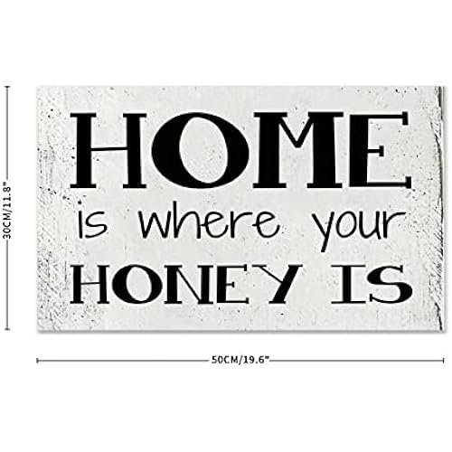 Wooden Signs Home is Where Your Honey is Custom Rustic Wood Sign Wood Gift 20x12 inch