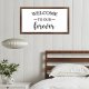 Funny Vintage Wooden Frame Sign 12x22 Inch,Welcome to Our Forever Farmhouse Wooded Sign for Home Entrance Decor Ready to Hang Wall Art Holiday Sign Gifts