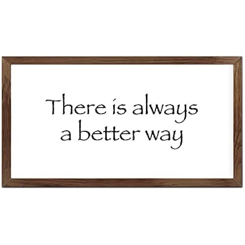 Funny Vintage Wooden Frame Sign 12x22 Inch,There is Always A Better Way Farmhouse Wooded Sign for Home Entrance Decor Ready to Hang Wall Art Holiday Sign Gifts