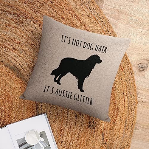Its Not Dog Hair Its Aussie Glitter Pillow Cover,Australian Shepherd Dog,Aussie Decor,Australian Shepherd Mom,Aussie Dog Lover Gift 20"x20" Decorative Pillow Cover Case