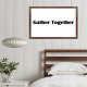 Funny Vintage Wooden Frame Sign 8x12 Inch,Gather Together Farmhouse Wooded Sign for Home Entrance Decor Ready to Hang Wall Art Holiday Sign Gifts