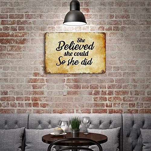 Metal Tin Sign with Saying Retro Man Cave Aluminum Tin Metal Signs for Indoor Outdoor Wall Art Home Decor Hanging Poster Housewarming Gift 8"x12"