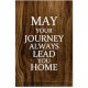 Rustic Wood Signs 16x24 Inch,May Your Journey Always Lead You Home Farmhouse Wood Plaque Craft Wall Art Hanging Sign Decorative Wooden Sign for Door Kitchen Home Decor Housewarming Gift